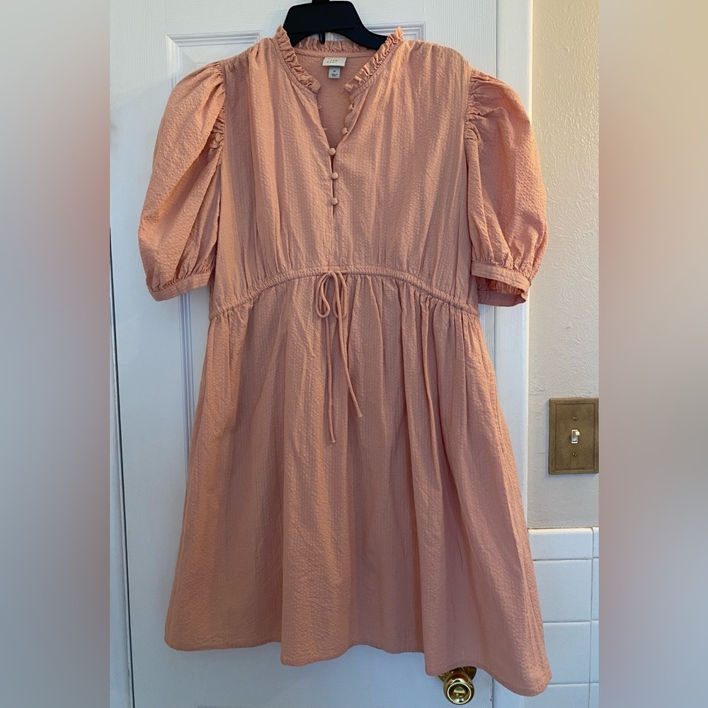 A New Day Puff Sleeve Dress - Pink - Medium
